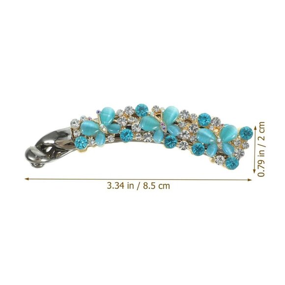 Rhinestone Banana Hair Clips for Women Lightweight Comfortable for Fine Hair main image 6